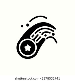 comet black icon, isolated icon in light background, perfect for website, blog, logo, graphic design, social media, UI, mobile app