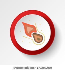 Comet colored button icon. Element of space illustration. Signs and symbols icon can be used for web, logo, mobile app, UI, UX