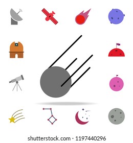 comet colored icon. Colored Space icons universal set for web and mobile