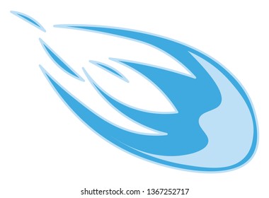 A comet in earth's atmosphere vector or color illustration