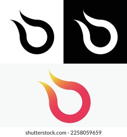 Comet Fire Gradient Abstract Logo