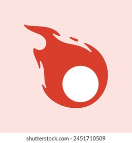 Comet Fire icon vector Illustration