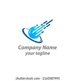 Comet flame burning up element icon for business logo.EPS 10