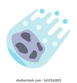 comet flat color vector icon