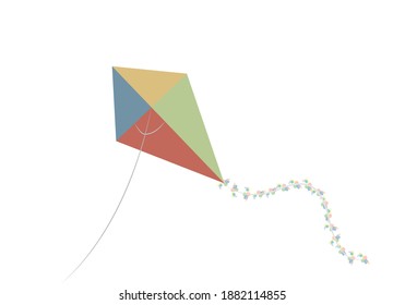 Comet of green, yellow, blue and red color.