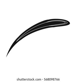 Comet Halley icon in black style isolated on white background. Planets symbol stock vector illustration.