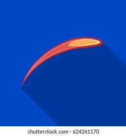 Comet Halley icon in flat style isolated on white background. Planets symbol stock vector illustration.