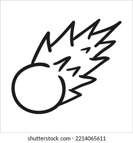 Komet. Handgezeichnete Vektorgrafik.