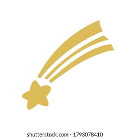 Comet hand drawn vector scandinavian image. Cute simple illustration for social media content, book or kids greeting card.