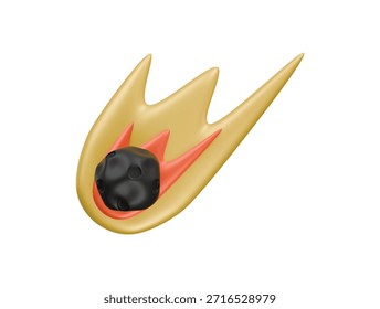  ícone cometa renderização de ilustração 3d