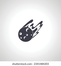 comet icon. asteroid isolated icon