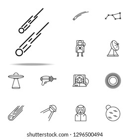 comet icon. Cartooning space icons universal set for web and mobile