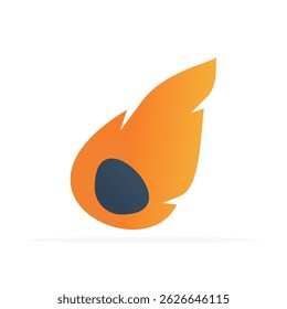 comet icon, colored flat vector. modern and minimalist design.