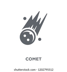 Comet icon. Comet design concept from Astronomy collection. Simple element vector illustration on white background.