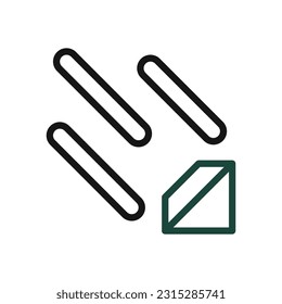 Comet icon duocolor green black colour universe vector element and symbol perfect.