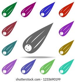 comet icon. Elements of University life in multi color style icons. Simple icon for websites, web design, mobile app, info graphics