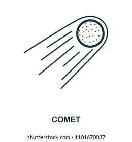 Comet icon. Flat style icon design. UI. Illustration of comet icon. Pictogram isolated on white. Ready to use in web design, apps, software, print.