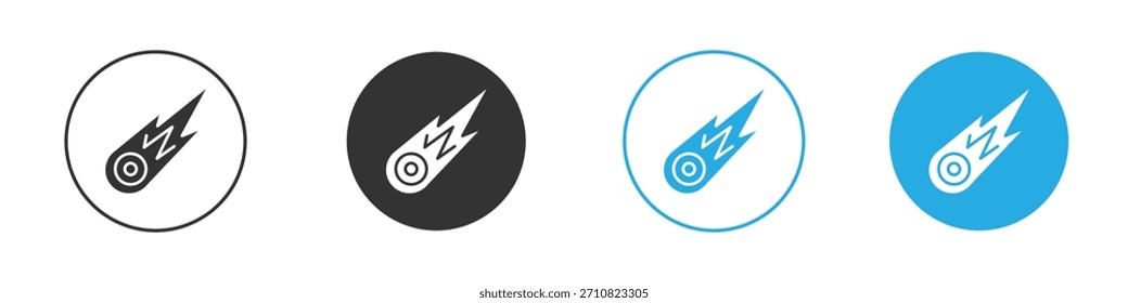 Kometensymbol. Entwurfsvorlage für Grafiksymbol