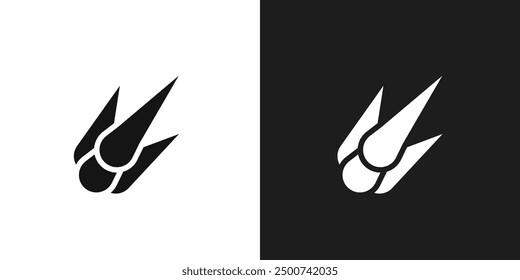 Comet icon line art vector