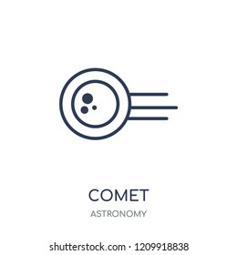Comet icon. Comet linear symbol design from Astronomy collection.
