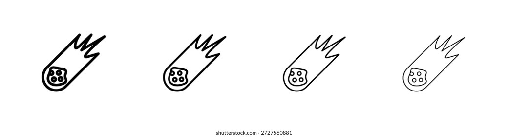 Icono de cometa en estilo de línea de trazo moderno. Vector 10 eps
