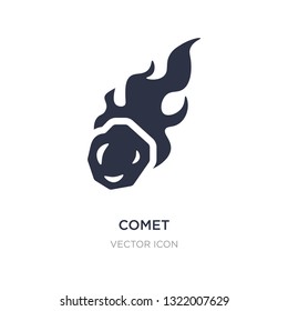 comet icon on white background. Simple element illustration from Astronomy concept. comet sign icon symbol design.