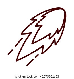 comet icon on white background