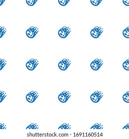 comet icon pattern seamless isolated on white background. Editable filled comet icon. comet icon pattern for web and mobile.