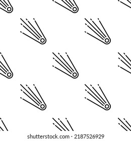 comet icon pattern. Seamless comet pattern on white background.