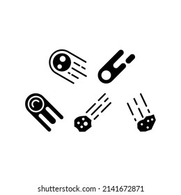 Comet Icon Set Vector Symbol Design Illustration