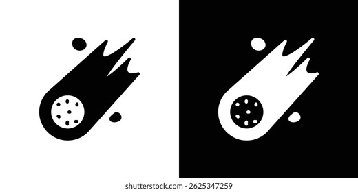 Ícone de cometa vetor de linha simples. Símbolo, logotipo.