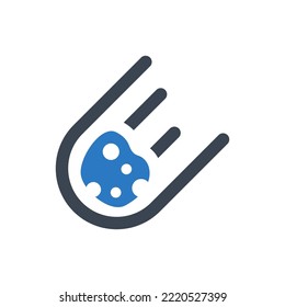 Comet icon (Simple vector illustration)