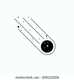 Comet Icon. Sky Object Symbol  - Vector.