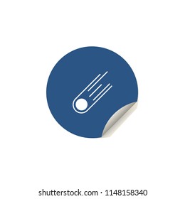 comet icon in sticker style. One of space collection icon can be used for UI/UX
