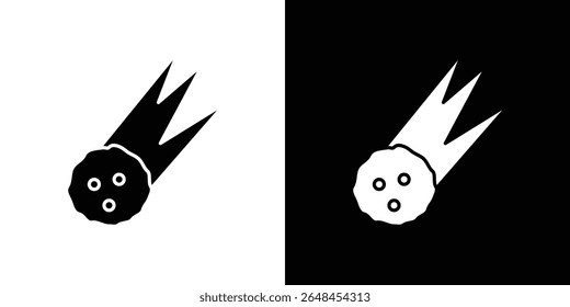 Coleção de símbolos de ícone de cometa. Ilustração de stock de vetor plano.