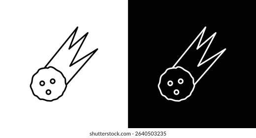 Comet icon symbol concept for graphic design, Website, UI. EPS