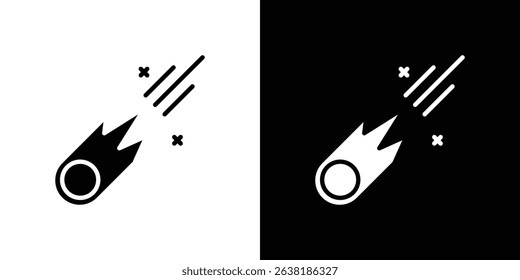 Comet icon symbols. Vector illustration.