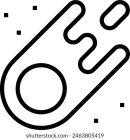 comet icon. Thin linear style design isolated on white background