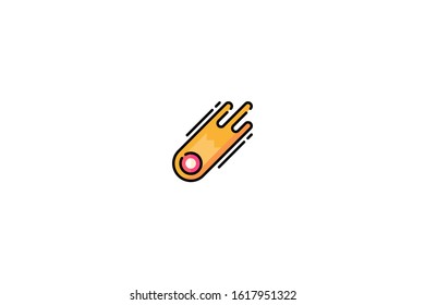 Comet icon in trendy flat style isolated on white background vector illustration