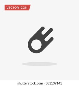 Comet Icon in trendy flat style isolated on grey background. Vector illustration, EPS10.