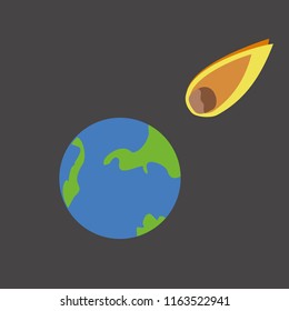 Comet icon vector