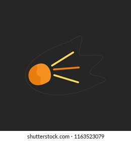 Comet icon vector