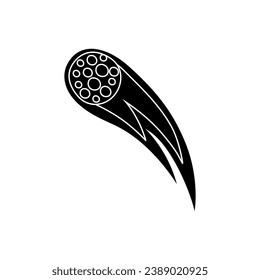 Comet icon vector. Asteroid illustration sign. Meteorite symbol. Cosmos logo.