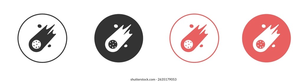 Comet icon vector design template simple and clean style
