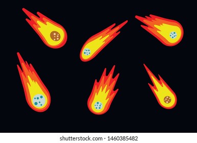Comet icon vector isolated on white background for your web and mobile app design