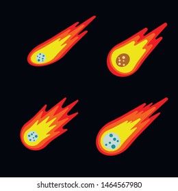 Comet icon vector isolated on white background for your web and mobile app design