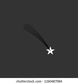 comet icon vector. comet sign on black background. comet icon for web and app