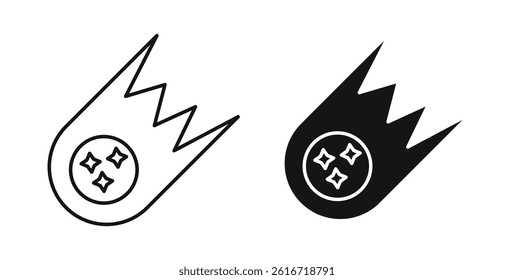 Comet icons set for website design