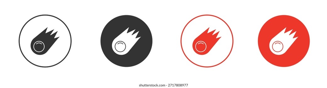 Iconos de cometa simple silueta plana Ilustración vectorial