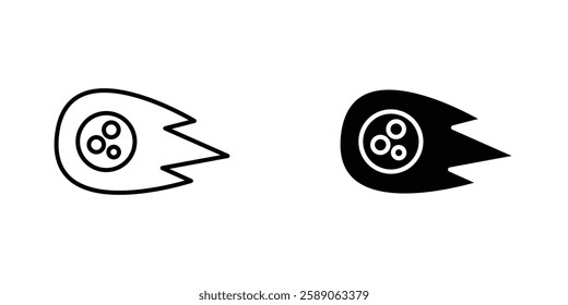 Comet icons thin line illustrations designs